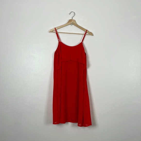 Lulus dress women's size small spaghetti strap red pullover lined sleeveless - Picture 1 of 8